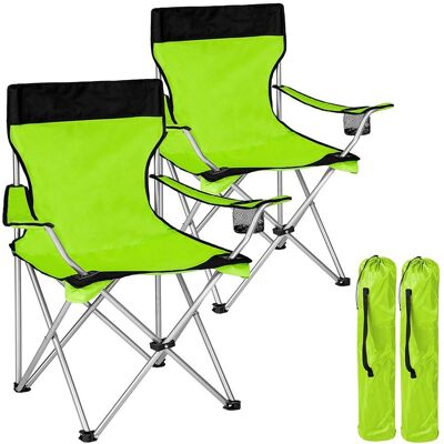 BAKAJI 2x Sedie Pieghevoli Da Campeggio Con Borsa Camping Sedia Spiaggia Esterno Verde BAKAJI 2x Sedie Pieghevoli Da Campeggio Con Borsa Camping Sedia Spiaggia Esterno Verde