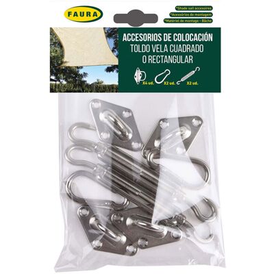 Accessori Faura per Tende a Vela - Acciaio Inox Accessori Faura per Tende a Vela - Acciaio Inox