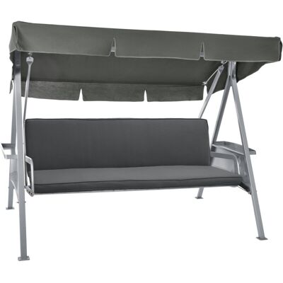 BEAUTISSU Cuscini Per Dondoli E Altalene Da Giardino & Balcone Loft Hs - Set Da 2 Unità 180x100x6 Cm Grigio Grafite - BEAUTISSU Cuscini Per Dondoli E Altalene Da Giardino & Balcone Loft Hs - Set Da 2 Unità 180x100x6 Cm Grigio Grafite -