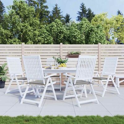 vidaXL Cuscini per Sedia da Giardino 6 pz Grigio - Cuscini per sedie da giardino vidaXL Cuscini per Sedia da Giardino 6 pz Grigio - Cuscini per sedie da giardino