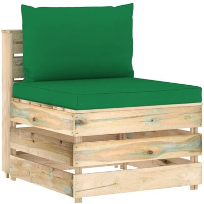 Divano Modulare vidaXL - Verde - Mobili da Esterno Divano Modulare vidaXL - Verde - Mobili da Esterno