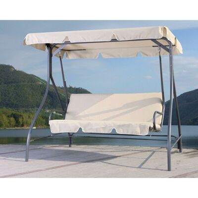 Bauer Dondolo Altalena Sofa 3 Posti Struttura In Acciaio 185x120x160cm Per Giardino Arredo Esterno Bauer Dondolo Altalena Sofa 3 Posti Struttura In Acciaio 185x120x160cm Per Giardino Arredo Esterno
