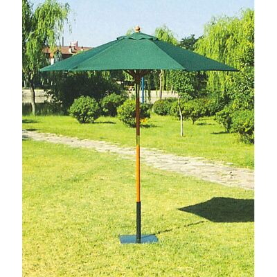 Ombrellone da Giardino Bauer Ø 2,5m Struttura in Legno Verde Ombrellone da Giardino Bauer Ø 2,5m Struttura in Legno Verde