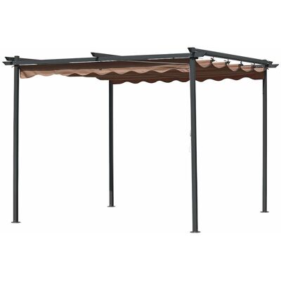 Bauer - Pergola Gazebo Da Giardino 3x3m Struttura In Acciaio Telo In Poliestere Ecru' Bauer - Pergola Gazebo Da Giardino 3x3m Struttura In Acciaio Telo In Poliestere Ecru'