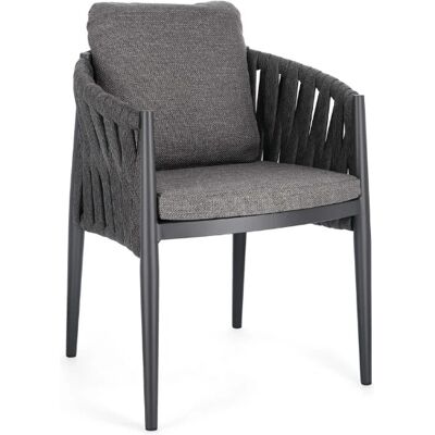 BIZZOTTO Sedia Da Giardino Bolzano Juno 63x60 Antracite Alluminio BIZZOTTO Sedia Da Giardino Bolzano Juno 63x60 Antracite Alluminio