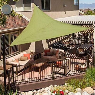 ABYSSE Vela Parasole Triangolare Impermeabile, Protezione Solare, Leggera, Per Giardino, Balcone, Ombrellone, Protezione Uv, 3 X 3 X 3 M, Verde Militare ABYSSE Vela Parasole Triangolare Impermeabile, Protezione Solare, Leggera, Per Giardino, Balcone, Ombrellone, Protezione Uv, 3 X 3 X 3 M, Verde Militare