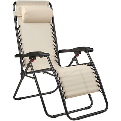 PAPILLON Sdraio Acciaio Multiposizione Beige PAPILLON Sdraio Acciaio Multiposizione Beige