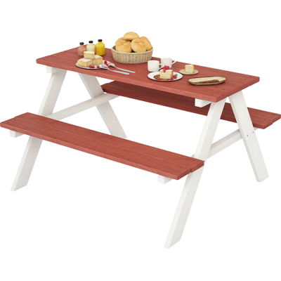 BEYAMIS Tavolo Da Picnic Per Bambini – Panchine In Legno Massello – Dimensioni 89 X 79 X 50 Cm – Marrone E Bianco – Per Bambini Dai 3 Agli 8 Anni BEYAMIS Tavolo Da Picnic Per Bambini – Panchine In Legno Massello – Dimensioni 89 X 79 X 50 Cm – Marrone E Bianco – Per Bambini Dai 3 Agli 8 Anni