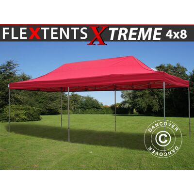DANCOVER Gazebo Pieghevole Gazebo Rapido Flextents Xtreme 60 4x8m Rosso DANCOVER Gazebo Pieghevole Gazebo Rapido Flextents Xtreme 60 4x8m Rosso
