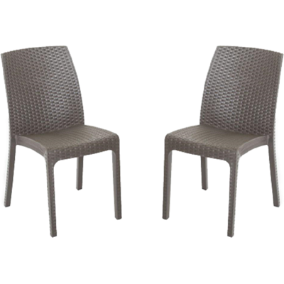 BICA - Virginia - Caffè - Polipropilene effetto rattan - Sedia BICA - Virginia - Caffè - Polipropilene effetto rattan - Sedia