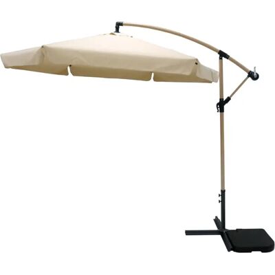 EUROGARDEN Ombrellone A Braccio Esagonale Da Giardino Effetto Legno Ecrù 3x3 M EUROGARDEN Ombrellone A Braccio Esagonale Da Giardino Effetto Legno Ecrù 3x3 M