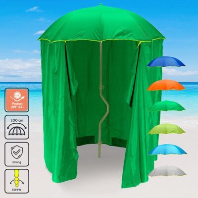 GIRAFACILE Ombrellone Mare 200 Cm Protezione Uv Tenda Spiaggia Pesca Zeus - Verde GIRAFACILE Ombrellone Mare 200 Cm Protezione Uv Tenda Spiaggia Pesca Zeus - Verde