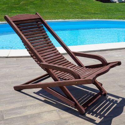 SAN MARCO Sedia A Sdraio In Teak Pieghevole Per Arredo Piscina SAN MARCO Sedia A Sdraio In Teak Pieghevole Per Arredo Piscina