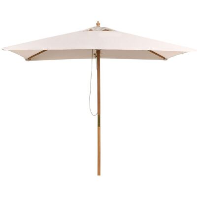 BELIANI Ombrellone Da Giardino Per Esterni Con Telo In Tessuto Cordicella Per L'Apertura Beige Chiaro Flamenco BELIANI Ombrellone Da Giardino Per Esterni Con Telo In Tessuto Cordicella Per L'Apertura Beige Chiaro Flamenco