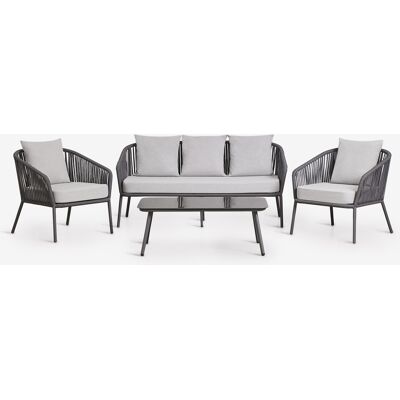 SKLUM Set Da Giardino Con Divano 2 Posti, 2 Poltrone In Corda Intrecciata E Tavolino Arhiza SKLUM Set Da Giardino Con Divano 2 Posti, 2 Poltrone In Corda Intrecciata E Tavolino Arhiza