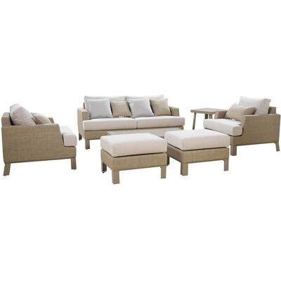 Home Deluxe - Gruppo Di Sedute Da Giardino Con Copertura Havana - 303 X 239 Cm Beige Home Deluxe - Gruppo Di Sedute Da Giardino Con Copertura Havana - 303 X 239 Cm Beige