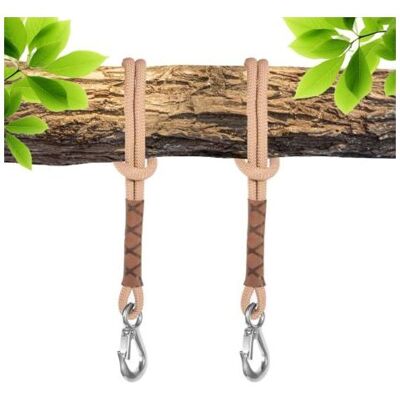 SCORPIO Kit Di Sospensione Per Altalena Da Albero, 2 Corde Regolabili Da 60 Cm Per Amaca Con Moschettoni, Set Di Sospensione Per Altalena Da Albero SCORPIO Kit Di Sospensione Per Altalena Da Albero, 2 Corde Regolabili Da 60 Cm Per Amaca Con Moschettoni, Set Di Sospensione Per Altalena Da Albero