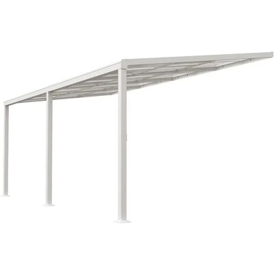 Unique Pergola Addossata In Alluminio Con Tetto Scorrevole 18 M² Bianco - Izeda Unique Pergola Addossata In Alluminio Con Tetto Scorrevole 18 M² Bianco - Izeda