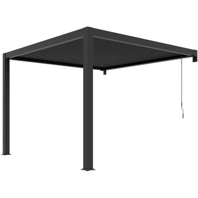 Unique Pergola Addossata Bioclimatica In Alluminio Con Lamelle Orientabili 9,36 M² Antracite - Serado Unique Pergola Addossata Bioclimatica In Alluminio Con Lamelle Orientabili 9,36 M² Antracite - Serado