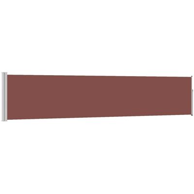 vidaXL Tenda laterale estensibile - 100x500 cm - Marrone - Protezione sole e vento vidaXL Tenda laterale estensibile - 100x500 cm - Marrone - Protezione sole e vento