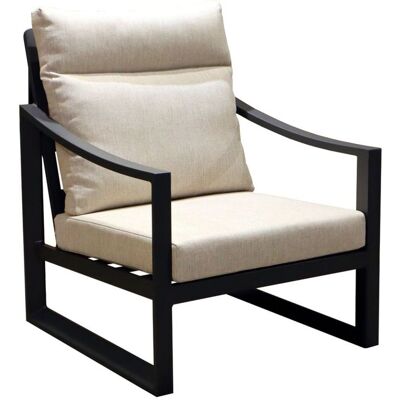 ALTRO Poltrona Lounge Prado Grafite E Beige ALTRO Poltrona Lounge Prado Grafite E Beige