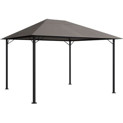 QUICK STAR Quick-star - Metall Garten Pavillon Nizza 3x4m Partyzelt Taupe / Beigegrau Ral 7006 QUICK STAR Quick-star - Metall Garten Pavillon Nizza 3x4m Partyzelt Taupe / Beigegrau Ral 7006