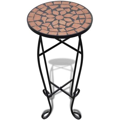 HELLOSHOP26 Elegante Tavolino Rotondo Con Mosaico Per Giardino O Patio 30 X 60 Cm In Ceramica Color Terracotta 020045844 HELLOSHOP26 Elegante Tavolino Rotondo Con Mosaico Per Giardino O Patio 30 X 60 Cm In Ceramica Color Terracotta 020045844