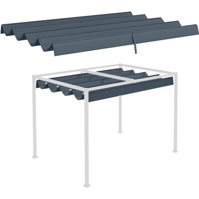 Zone Tetto Di Ricambio Per Pergola Da Giardino 2.85 X 2 M, Estensibile, Montaggio Facile, Poliestere, Grigio Scuro Zone Tetto Di Ricambio Per Pergola Da Giardino 2.85 X 2 M, Estensibile, Montaggio Facile, Poliestere, Grigio Scuro