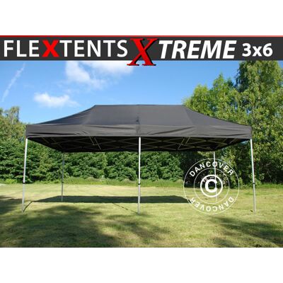 DANCOVER Gazebo Pieghevole Gazebo Rapido Flextents Xtreme 60 3x6m Nero DANCOVER Gazebo Pieghevole Gazebo Rapido Flextents Xtreme 60 3x6m Nero