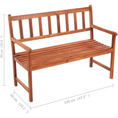 HELLOSHOP26 Panchina Da Giardino Mobile Da Patio Per Esterni Terrazzo Con Cuscino 120 Cm Legno Massello Di Acacia 020011373 HELLOSHOP26 Panchina Da Giardino Mobile Da Patio Per Esterni Terrazzo Con Cuscino 120 Cm Legno Massello Di Acacia 020011373