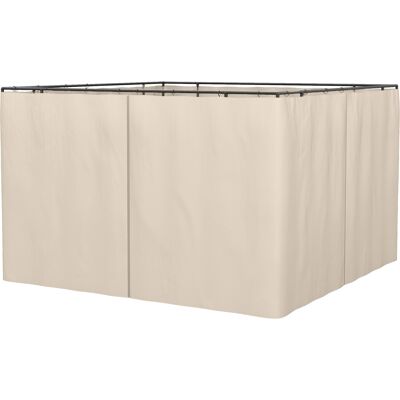 Zone 4 Tende Di Ricambio Per Pergole 3x3m, Robuste, Per Aste E Binari Scorrevoli, Doppia Cerniera, Beige Zone 4 Tende Di Ricambio Per Pergole 3x3m, Robuste, Per Aste E Binari Scorrevoli, Doppia Cerniera, Beige