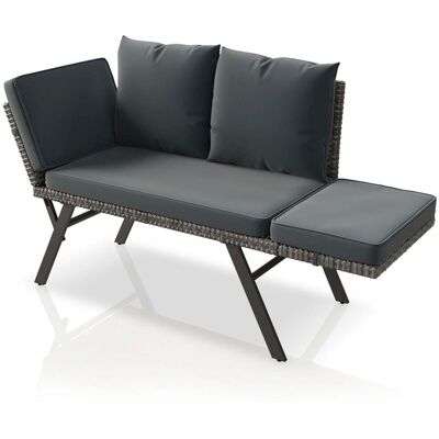 Juskys Panchina Multifunzionale In Polyrattan Calvia Nero Grigio Crema Grigio Screziato Grigio Divano Da Giardino In Polyrattan Resistente Alle Intemperie Con Funzione Lettino Juskys Panchina Multifunzionale In Polyrattan Calvia Nero Grigio Crema Grigio Screziato Grigio Divano Da Giardino In Polyrattan Resistente Alle Intemperie Con Funzione Lettino
