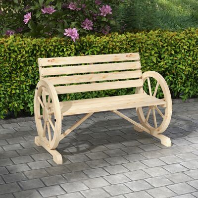 LEMONBEST Panchina Da Giardino 2 Posti In Legno Di Abete, Stile Rustico Con Braccioli, Portata Fino A 240 Kg, Finitura Naturale LEMONBEST Panchina Da Giardino 2 Posti In Legno Di Abete, Stile Rustico Con Braccioli, Portata Fino A 240 Kg, Finitura Naturale