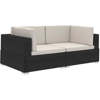 Divano ad Angolo da Giardino vidaXL - Impermeabile, Modulare, Con Cuscini Divano ad Angolo da Giardino vidaXL - Impermeabile, Modulare, Con Cuscini