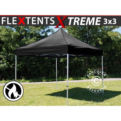 DANCOVER Gazebo Pieghevole Gazebo Rapido Flextents Xtreme 50 3x3m Nero, DANCOVER Gazebo Pieghevole Gazebo Rapido Flextents Xtreme 50 3x3m Nero,