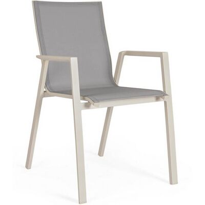 BIZZOTTO Sedia Da Giardino Bolzano Kastor 56x61,5 Cm, Color Crema, In Alluminio. BIZZOTTO Sedia Da Giardino Bolzano Kastor 56x61,5 Cm, Color Crema, In Alluminio.