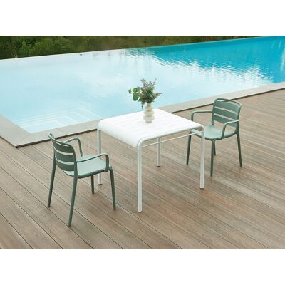 Unique Tavolo Da Giardino L.90 Cm In Polipropilene Bianco - Moah Di Mylia Unique Tavolo Da Giardino L.90 Cm In Polipropilene Bianco - Moah Di Mylia
