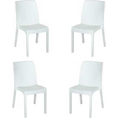 BICA - Virginia - Bianco - Polipropileno rattan - Sedia BICA - Virginia - Bianco - Polipropileno rattan - Sedia