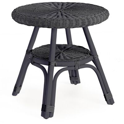 BIZZOTTO Tavolino Allis Midnight In Rattan Con Intreccio In Midollino Ø52x52h BIZZOTTO Tavolino Allis Midnight In Rattan Con Intreccio In Midollino Ø52x52h
