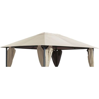 QUICK-STAR - Ersatzdach 250g Garten Pavillon 3x4m Sand Antik Pavillondach Ersatzbezug QUICK-STAR - Ersatzdach 250g Garten Pavillon 3x4m Sand Antik Pavillondach Ersatzbezug