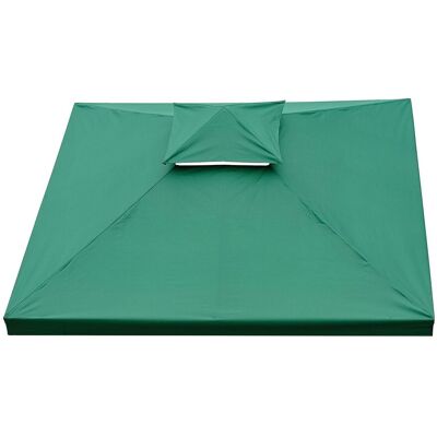 EASY COMFORT Easycomfort Copertura Telo Per Gazebo Da Giardino 3x3 M, Tetto Anti-uv Impermeabile In Poliestere Verde Scuro EASY COMFORT Easycomfort Copertura Telo Per Gazebo Da Giardino 3x3 M, Tetto Anti-uv Impermeabile In Poliestere Verde Scuro