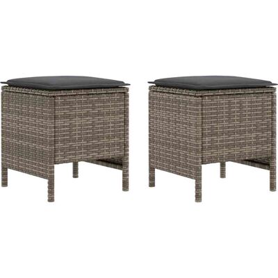 VIDAXL Poggiapiedi Da Giardino 2 Pezzo Grigio E Grigio Scuro VIDAXL Poggiapiedi Da Giardino 2 Pezzo Grigio E Grigio Scuro