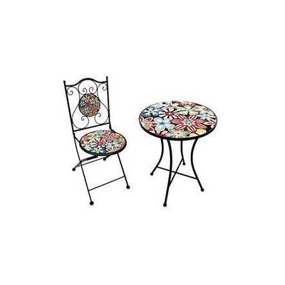 MARCA C Set Tavolo Tondo Mosaico C/2 Sedie Antibes MARCA C Set Tavolo Tondo Mosaico C/2 Sedie Antibes