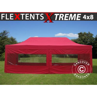 DANCOVER - Gazebo Pieghevole Gazebo Rapido Flextents Xtreme 60 4x8m Rosso, DANCOVER - Gazebo Pieghevole Gazebo Rapido Flextents Xtreme 60 4x8m Rosso,
