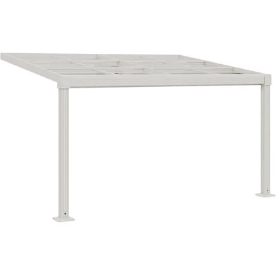 Unique Pergola Addossata In Alluminio Con Tetto Scorrevole 12 M² Bianco - Izeda Unique Pergola Addossata In Alluminio Con Tetto Scorrevole 12 M² Bianco - Izeda
