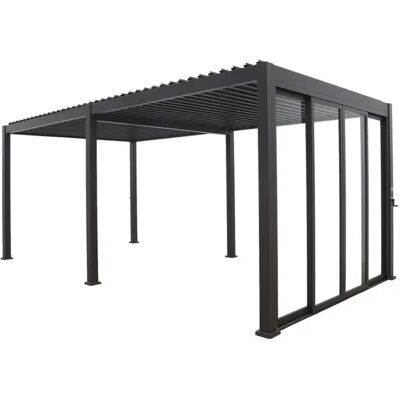 EUROGARDEN Set 4 Vetri Scorrevoli Per Pergola Bioclimatica "atena" In Vetro Temperato Grigio Lato 3 Mt EUROGARDEN Set 4 Vetri Scorrevoli Per Pergola Bioclimatica "atena" In Vetro Temperato Grigio Lato 3 Mt