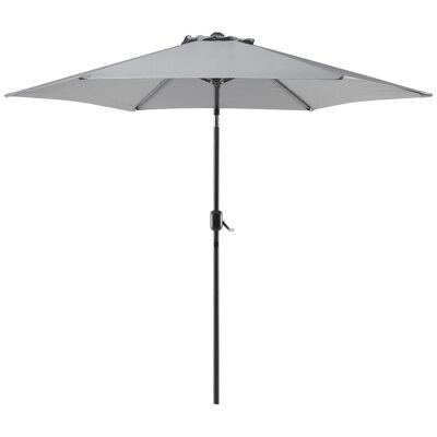 Parasole da Giardino Grigio 270 cm Resistente alle Intemperie - VARESE Parasole da Giardino Grigio 270 cm Resistente alle Intemperie - VARESE