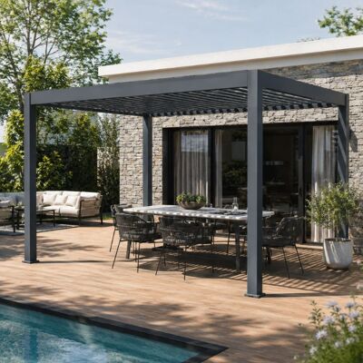 SAN MARCO Pergola Da Giardino Bioclimatica 3x3mt Elettrica Senza Tende SAN MARCO Pergola Da Giardino Bioclimatica 3x3mt Elettrica Senza Tende