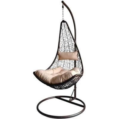 EUROGARDEN Poltrona Sospesa Da Esterno "mezzaluna" Marrone 95x195 Cm EUROGARDEN Poltrona Sospesa Da Esterno "mezzaluna" Marrone 95x195 Cm