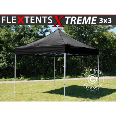 DANCOVER Gazebo Pieghevole Gazebo Rapido Flextents Xtreme 50 3x3m Nero DANCOVER Gazebo Pieghevole Gazebo Rapido Flextents Xtreme 50 3x3m Nero